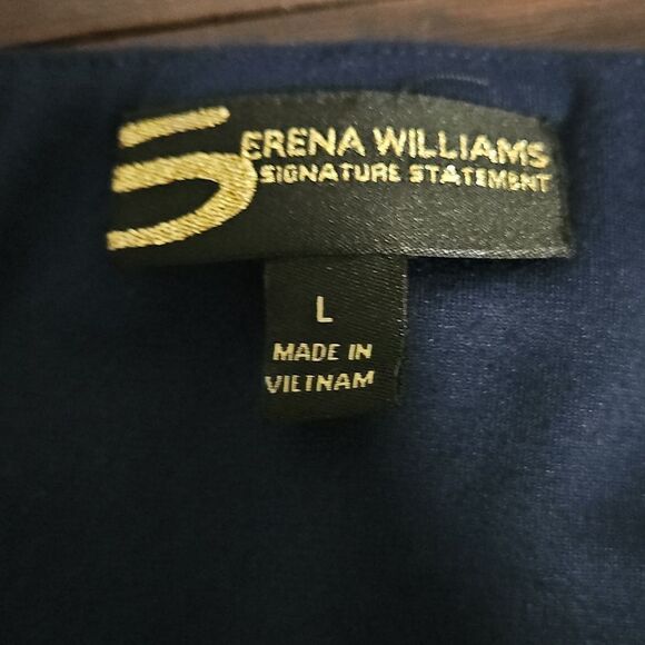 Serena Williams Tan Sleeveless Top with Navy LEGGINGS L - Picture 6 of 9